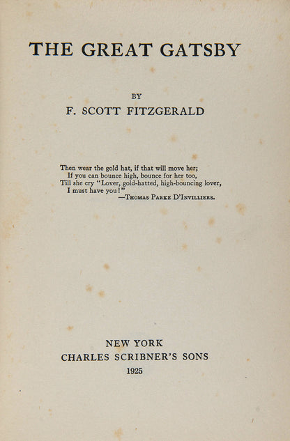 The Great Gatsby.
