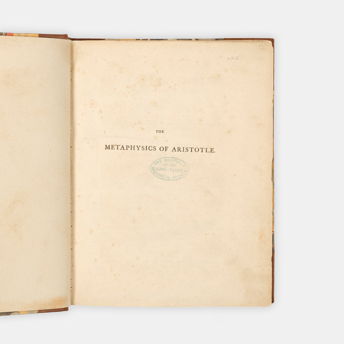 The first edition in English of Aristotle's Metaphysics, translated by Thomas Taylor