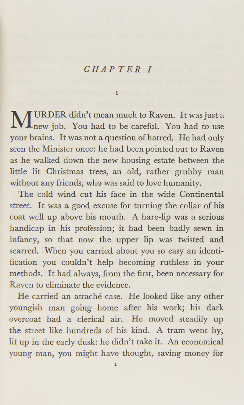 A Gun For Sale is one of Graham Greene's scarcest novels, published in the UK a month after its US release in June 1936.