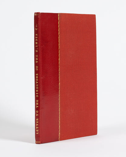 First edition of Letters to the Honourable the Court of Directors by Edwars Cotsford, in an attempt to bid for the role of the Governor of Madras.