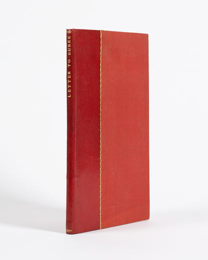 First edition of A Letter to the Right Honourable Edmund Burke by John Scott, attaching Burke for his attempt at reforming the East India Company.