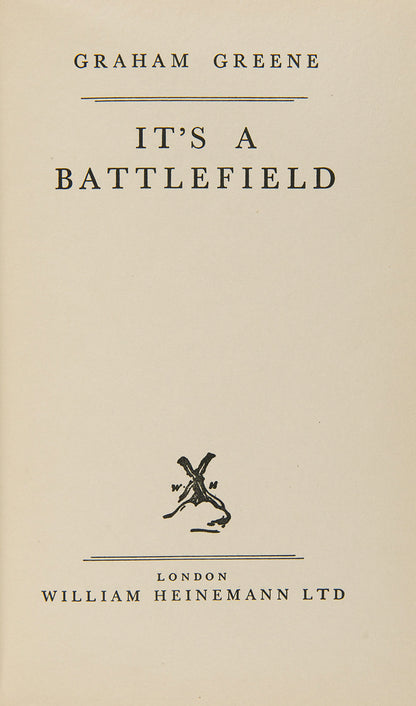 First edition of the early Graham Greene novel, It's a Battlefield.