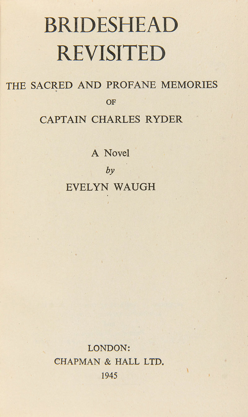 Evelyn Waugh's defining novel, Brideshead Revisited, details the spiritual lives behind the facades of an aristocratic family and their middle-class friend, the protagonist.