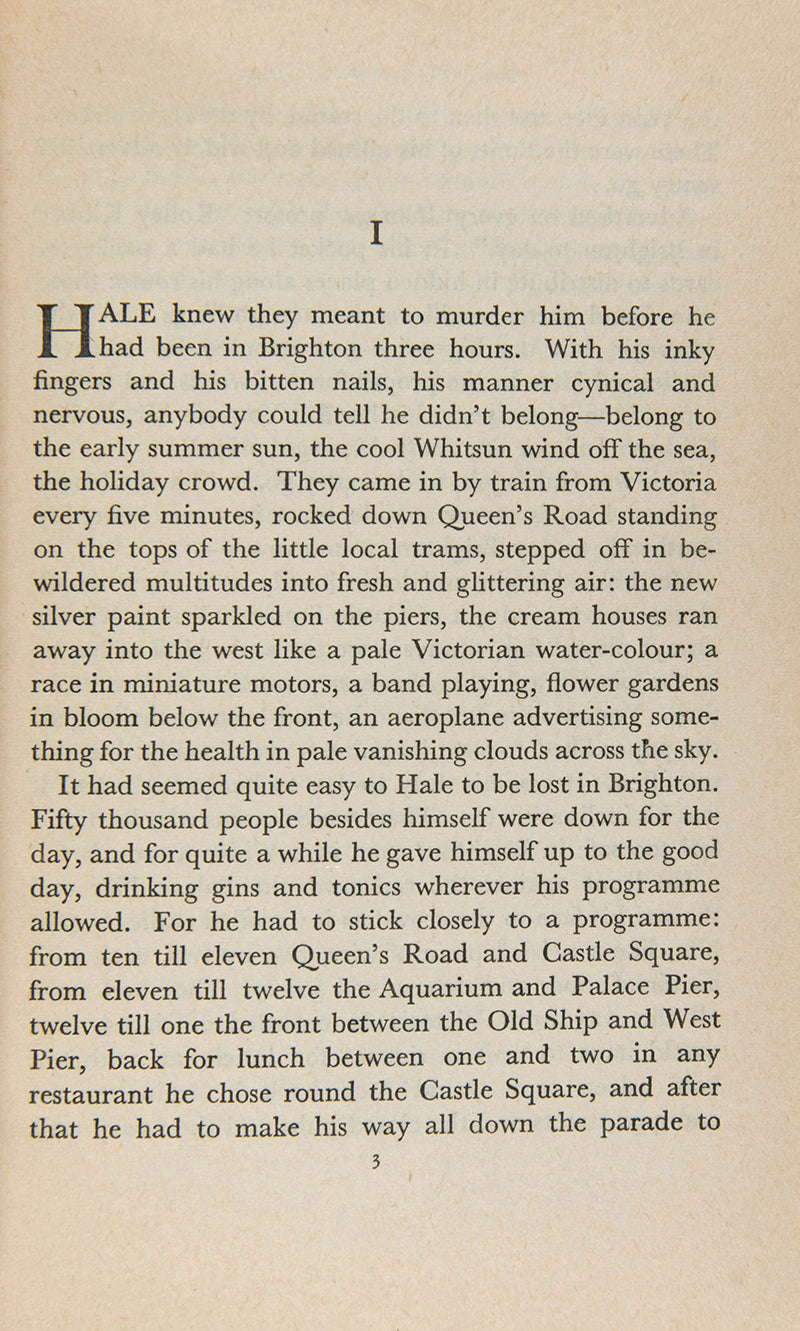 The first UK edition of Graham Greene's (1904-1991) classic murder-thriller Brighton Rock in a fine binding by Bayntun Riviere.
