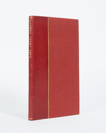 First edition of On the Territorial Government and Commerce of the East India Company, concerning the revocation of the Company's monopoly in China.