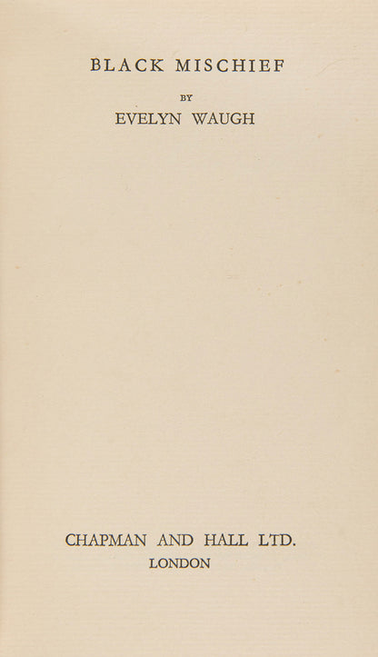 Evelyn Waugh's third novel, Black Mischief was written whilst staying at Madresfield Court, Worcestershire as the guest of the Lygon sisters; this was the book that established his reputation as a master satirist. 