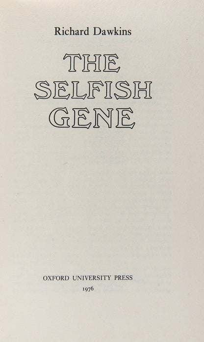 The Selfish Gene.