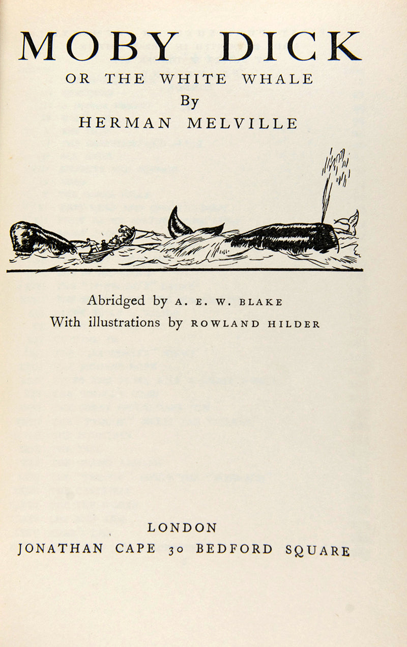 A very good copy of Herman Melville's Moby Dick - perhaps one of the most famous tales ever told in an illustrated edition, finely bound by Bayntun Riviere.