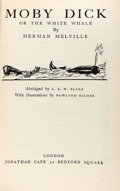A very good copy of Herman Melville's Moby Dick - perhaps one of the most famous tales ever told in an illustrated edition, finely bound by Bayntun Riviere.