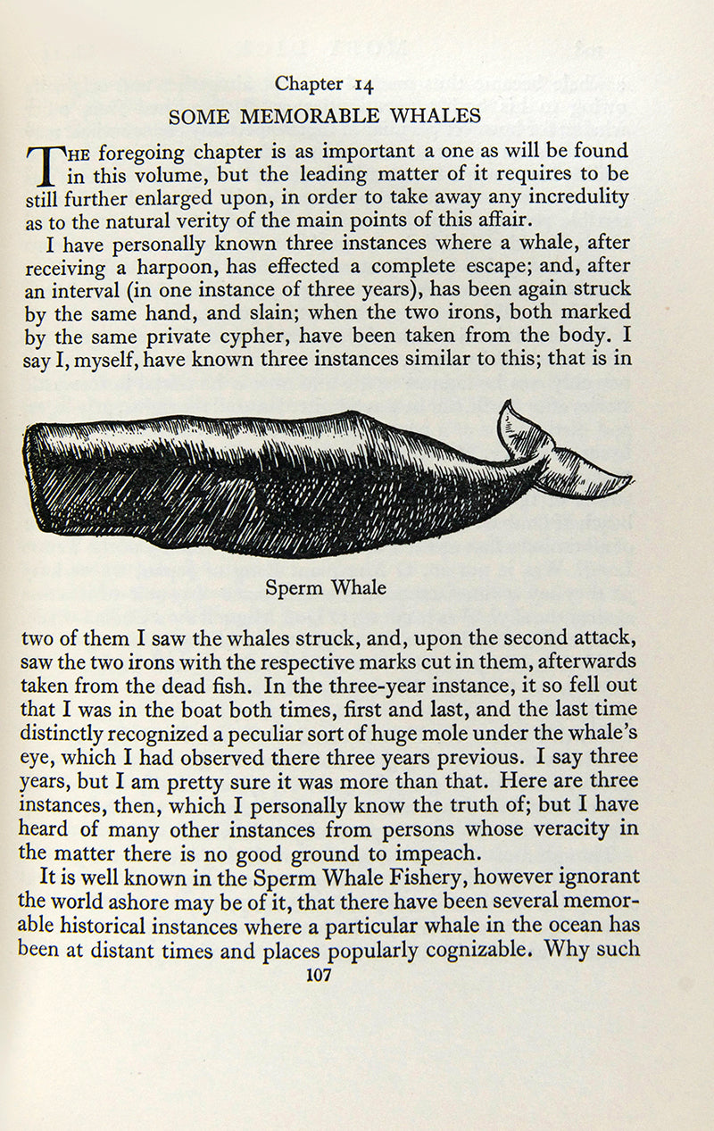A very good copy of Herman Melville's Moby Dick - perhaps one of the most famous tales ever told in an illustrated edition, finely bound by Bayntun Riviere.