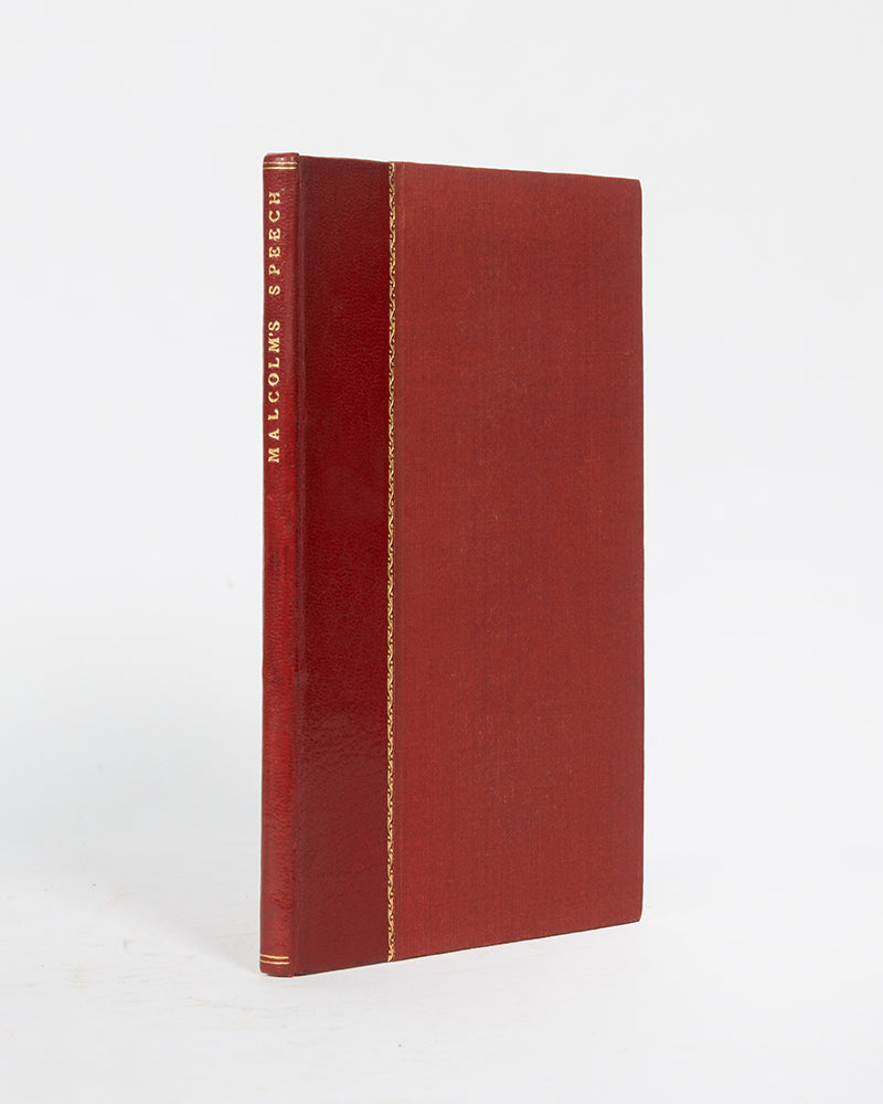 First edition of Speech of Major Gen Sir John Malcolm, the Governor of Bombay who dieid in 1833.