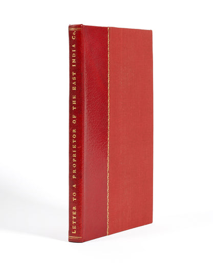 First edition of A Letter to a Proprietor of the East-India Company, 1750, important pamphlet criticising the Treaty of Aix-la-Chapelle which ransomed Madras back to the British in 1850.