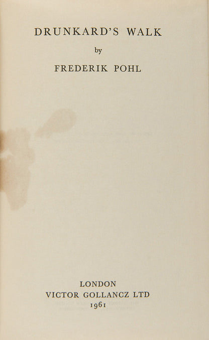 Drunkard's Walk is a novel by Frederik Pohl, a prolific science fiction writer.