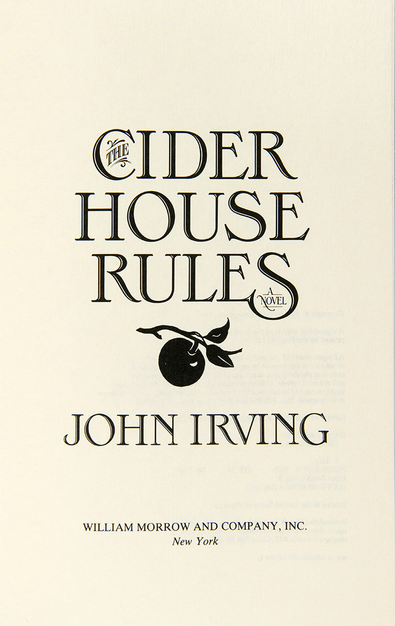 Irving's sixth novel takes place in rural Maine in the early Twentieth Century.