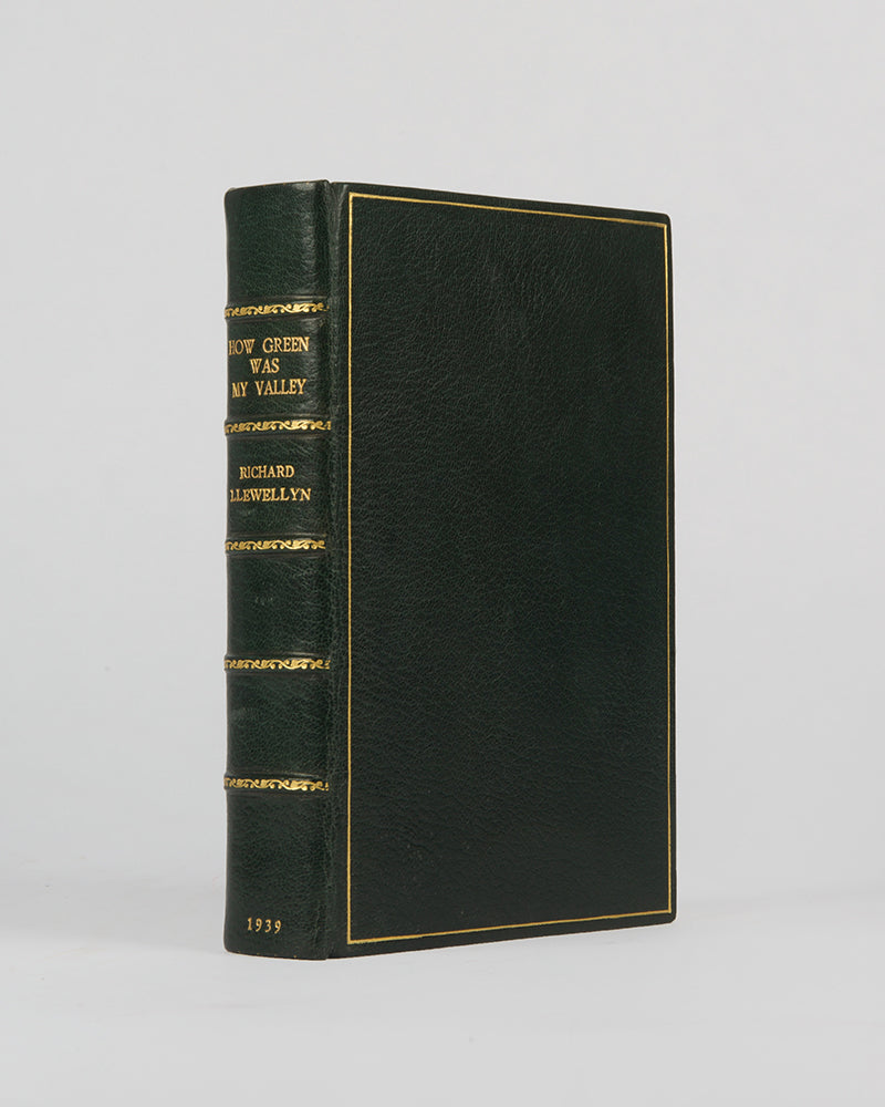 A first edition of Richard Llewellyn's novel, How Green Was My Valley, which follows the life of a Welsh family in a small mining town.