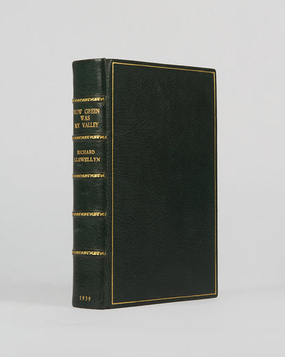 A first edition of Richard Llewellyn's novel, How Green Was My Valley, which follows the life of a Welsh family in a small mining town.