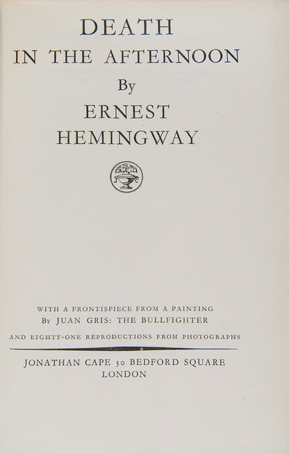 Death in the Afternoon is Ernest Hemingway's exploration of professional bullfighting, a spectacle he saw more as a heroic, tragic ceremony than as a sport.