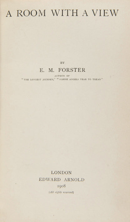 A Room With a View is the classic work by E.M. Forster, one of Britain's most well-known writers of the early Twentieth Century.