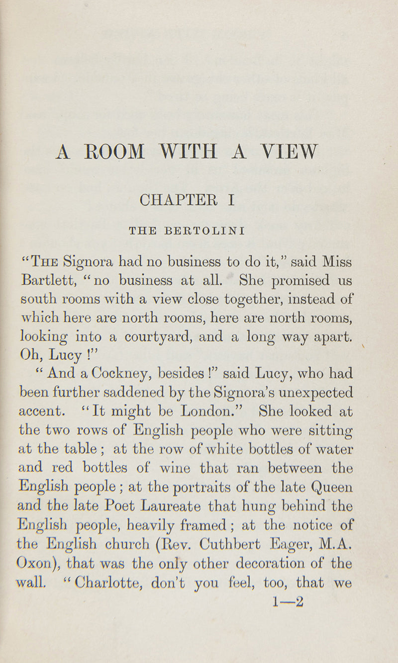 A Room With a View is the classic work by E.M. Forster, one of Britain's most well-known writers of the early Twentieth Century.