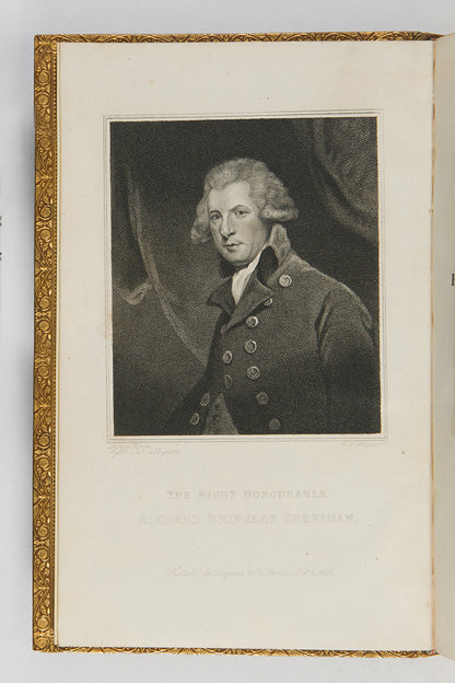 A finely bound set of Sheridan's dramatic works, including The Rivals and The School for Scandal, together with Moore's biography.