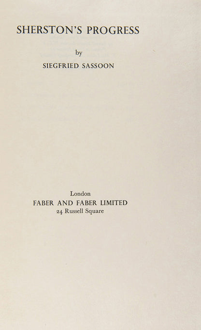 The signed limited edition of Fox-Hunting Man by Siegfried Sassoon was published one month following the fist trade edition.