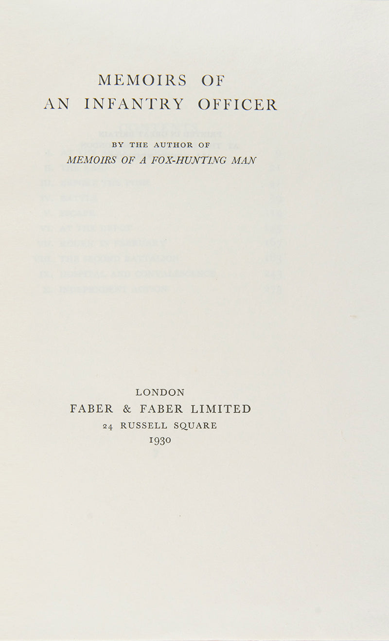 The signed limited edition of Fox-Hunting Man by Siegfried Sassoon was published one month following the fist trade edition.