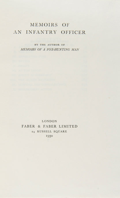 The signed limited edition of Fox-Hunting Man by Siegfried Sassoon was published one month following the fist trade edition.