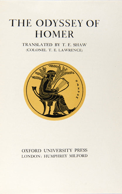 First UK trade edition of T.E. Lawrence's translation of Homer's Greek tale, The Odyssey of Homer, a pillar of classical literature.