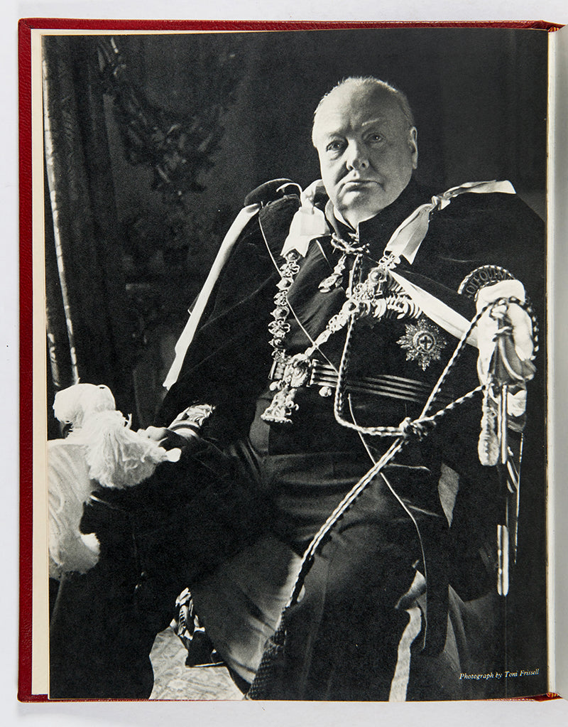 A signed first and only edition of an Eightieth Birthday Tribute to Sir Winston Churchill, one of only 3,000 copies containing a plethora of photographs