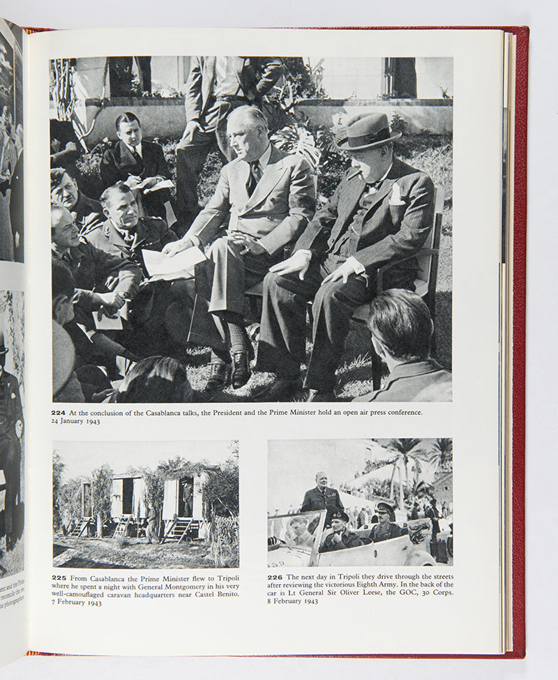 A signed first and only edition of an Eightieth Birthday Tribute to Sir Winston Churchill, one of only 3,000 copies containing a plethora of photographs