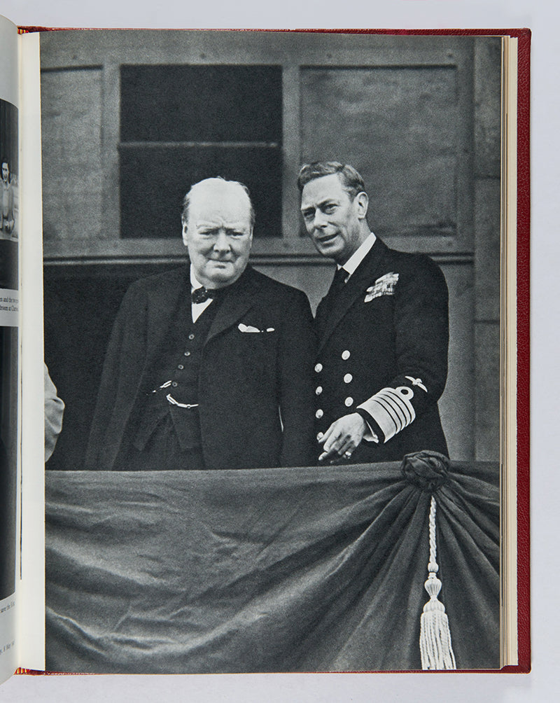 A signed first and only edition of an Eightieth Birthday Tribute to Sir Winston Churchill, one of only 3,000 copies containing a plethora of photographs