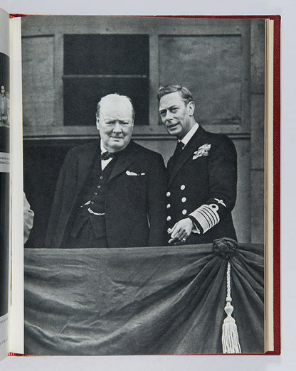 A signed first and only edition of an Eightieth Birthday Tribute to Sir Winston Churchill, one of only 3,000 copies containing a plethora of photographs