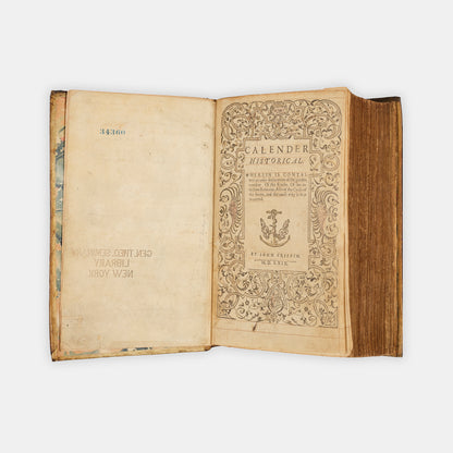 A remarkable copy of the second quarto edition of the Geneva Bible, complete with hand-coloured woodcut illustrations and 5 maps, and bound in seventeenth-century vellum gilt onlaid in red morocco