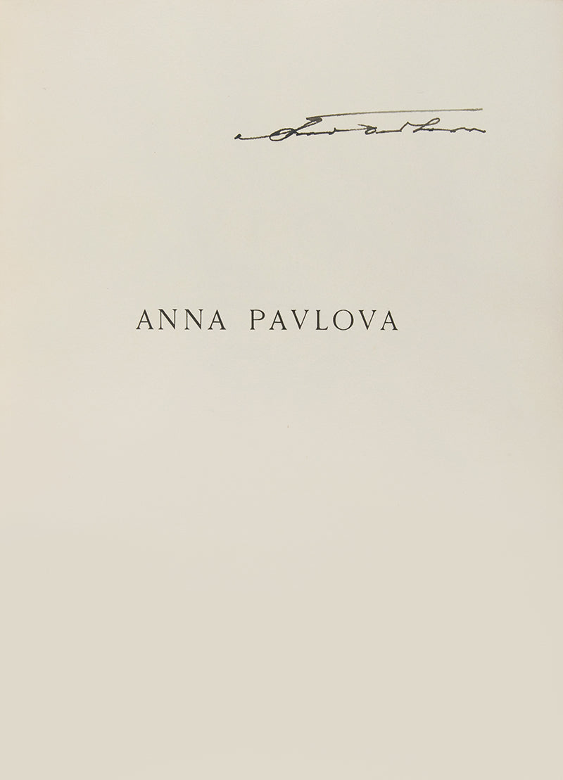 An exceptional copy of the first monograph on Pavlova, additionally signed by her on the half title.