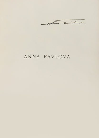 An exceptional copy of the first monograph on Pavlova, additionally signed by her on the half title.