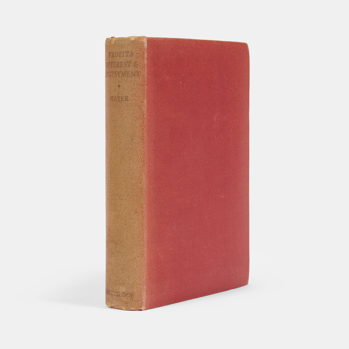 The first edition of these collected essays by Friedrich August von Hayek expounding his theory of business cycles, Profits, Interest and Investment