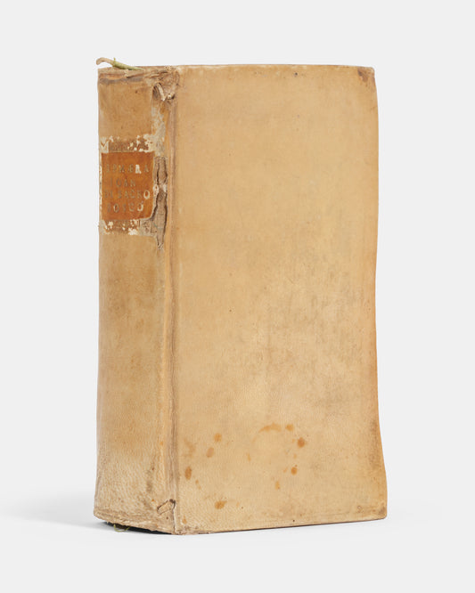 Sammelband containing the first editions of two significant astronomical textbooks, an influential 1556 edition of Sacrobosco's De Sphaera and Peucer's Elementa Doctrinae.