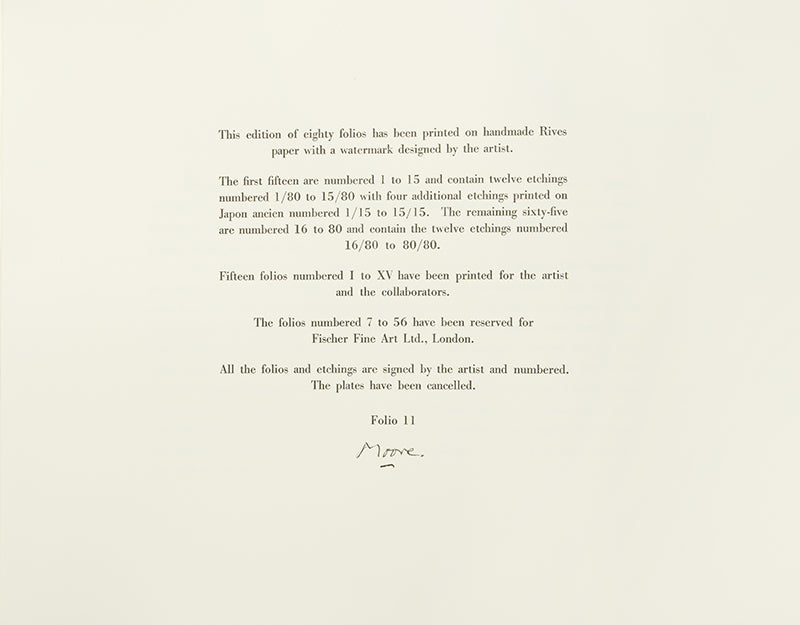 The deluxe edition. One of 15 copies with an additional four etchings.