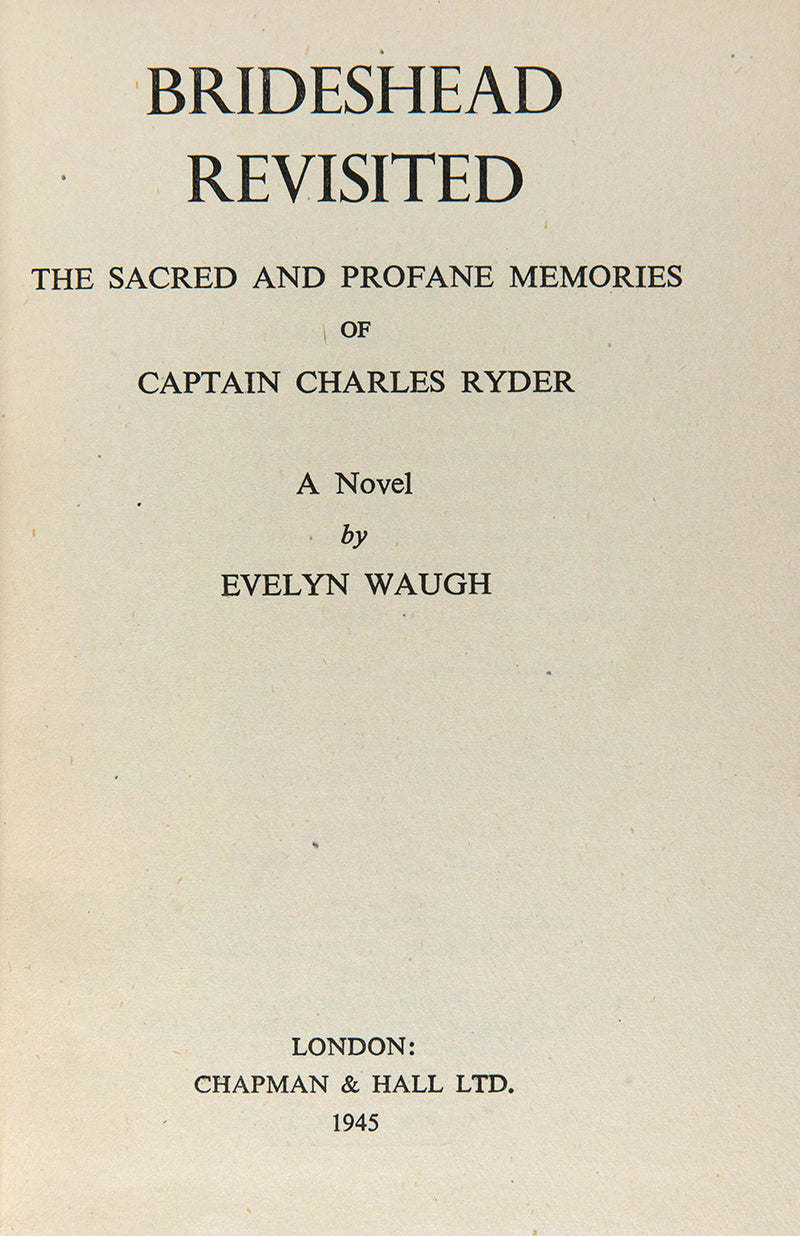 Evelyn Waugh's defining novel, Brideshead Revisited, details the spiritual lives behind the facades of an aristocratic family and their middle-class friend, the protagonist.