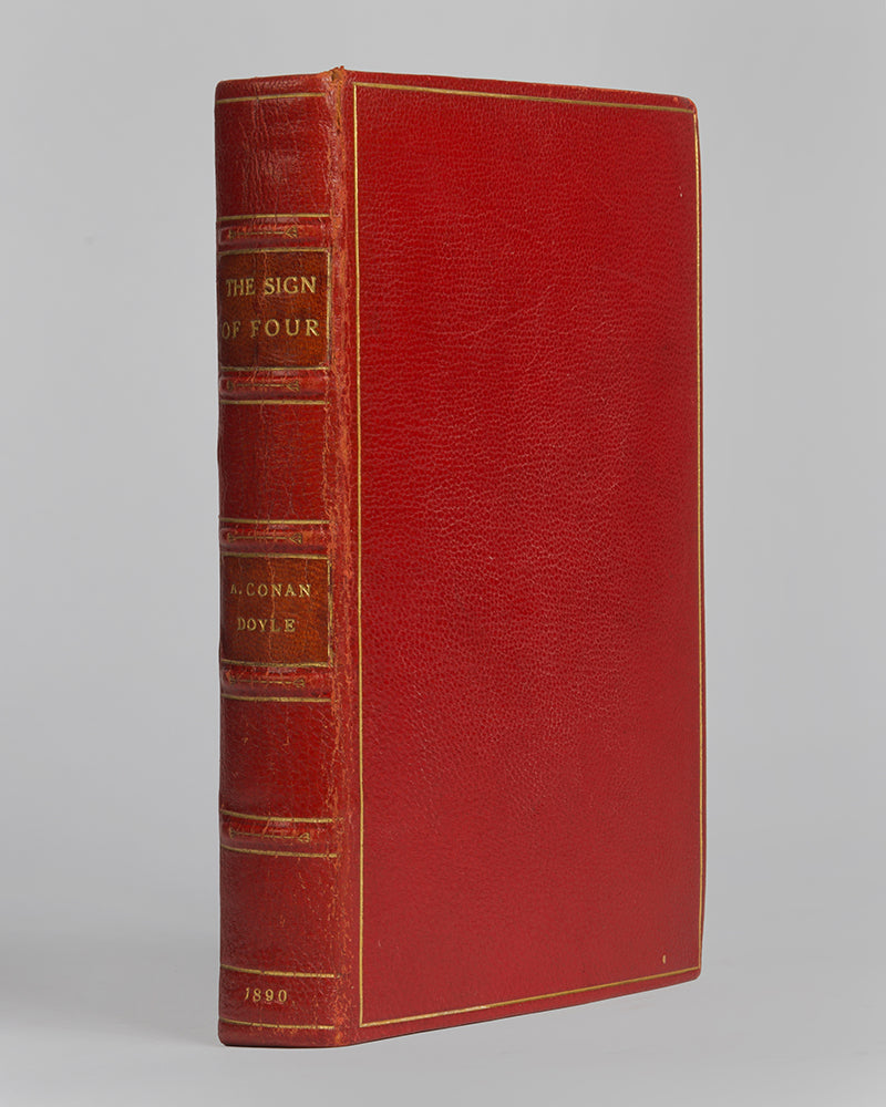 A first edition of the second Holmes novel, The Sign of Four by Arthur Conan Doyle.
