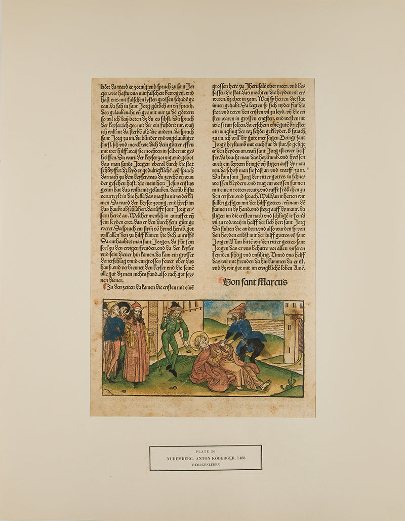 One of the rarest and most desirable plate books of the early 20th century, W.L. Schreiber's Woodcuts from Books of the 15th Century houses 55 incunable leaves, all with woodcut illustrations, and including 20 leaves in hand colour.