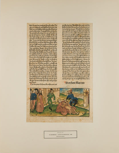 One of the rarest and most desirable plate books of the early 20th century, W.L. Schreiber's Woodcuts from Books of the 15th Century houses 55 incunable leaves, all with woodcut illustrations, and including 20 leaves in hand colour.