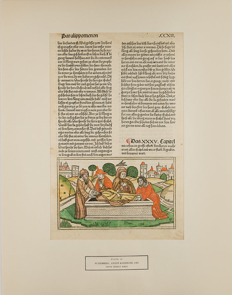 One of the rarest and most desirable plate books of the early 20th century, W.L. Schreiber's Woodcuts from Books of the 15th Century houses 55 incunable leaves, all with woodcut illustrations, and including 20 leaves in hand colour.