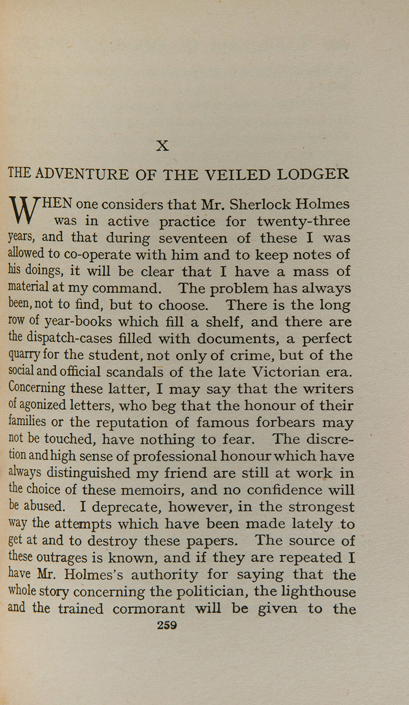 A first edition of Arthur Conan Doyle's Case-Book of Sherlock Holmes. 