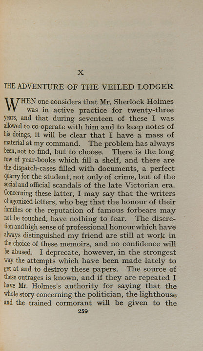 A first edition of Arthur Conan Doyle's Case-Book of Sherlock Holmes. 