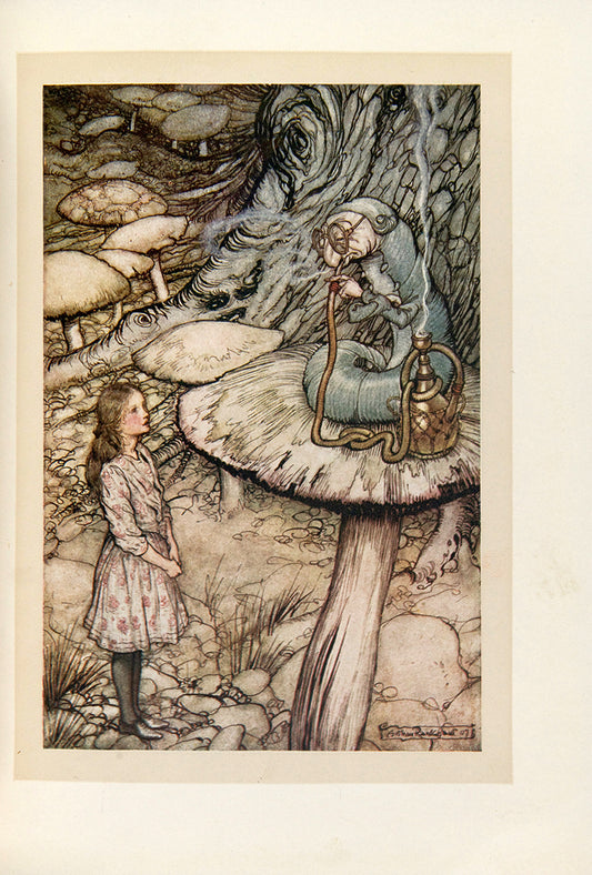 First trade edition of this Arthur Rackham illustrated, Alice's Adventures in Wonderland by Lewis Carroll with 13 colour plates and further balck and white ones