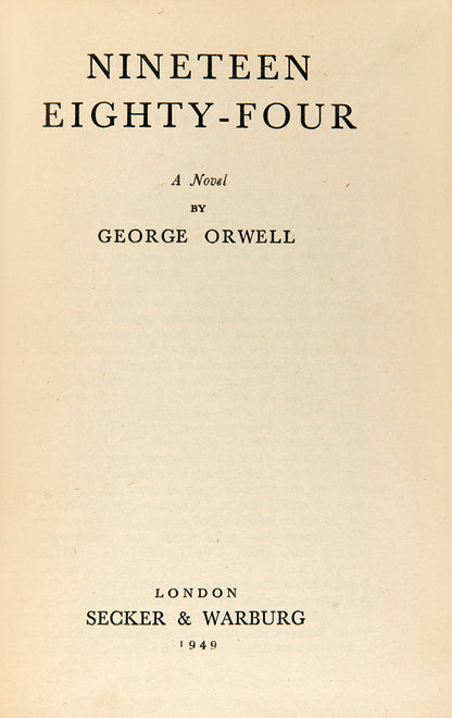 George Orwell's Nineteen-Eighty-Four is one of the landmark novels of the 20th century and a classic of dystopian literature, the basis for the eponymous film