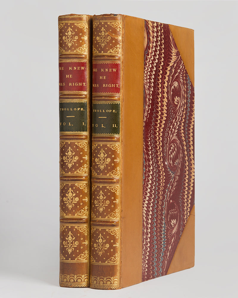 A handsome first edition of He Knew He Was Right by Anthony Trollope.