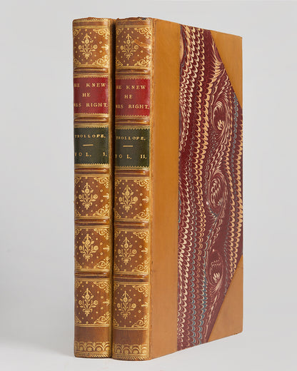 A handsome first edition of He Knew He Was Right by Anthony Trollope.