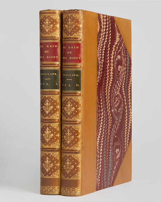 A handsome first edition of He Knew He Was Right by Anthony Trollope.